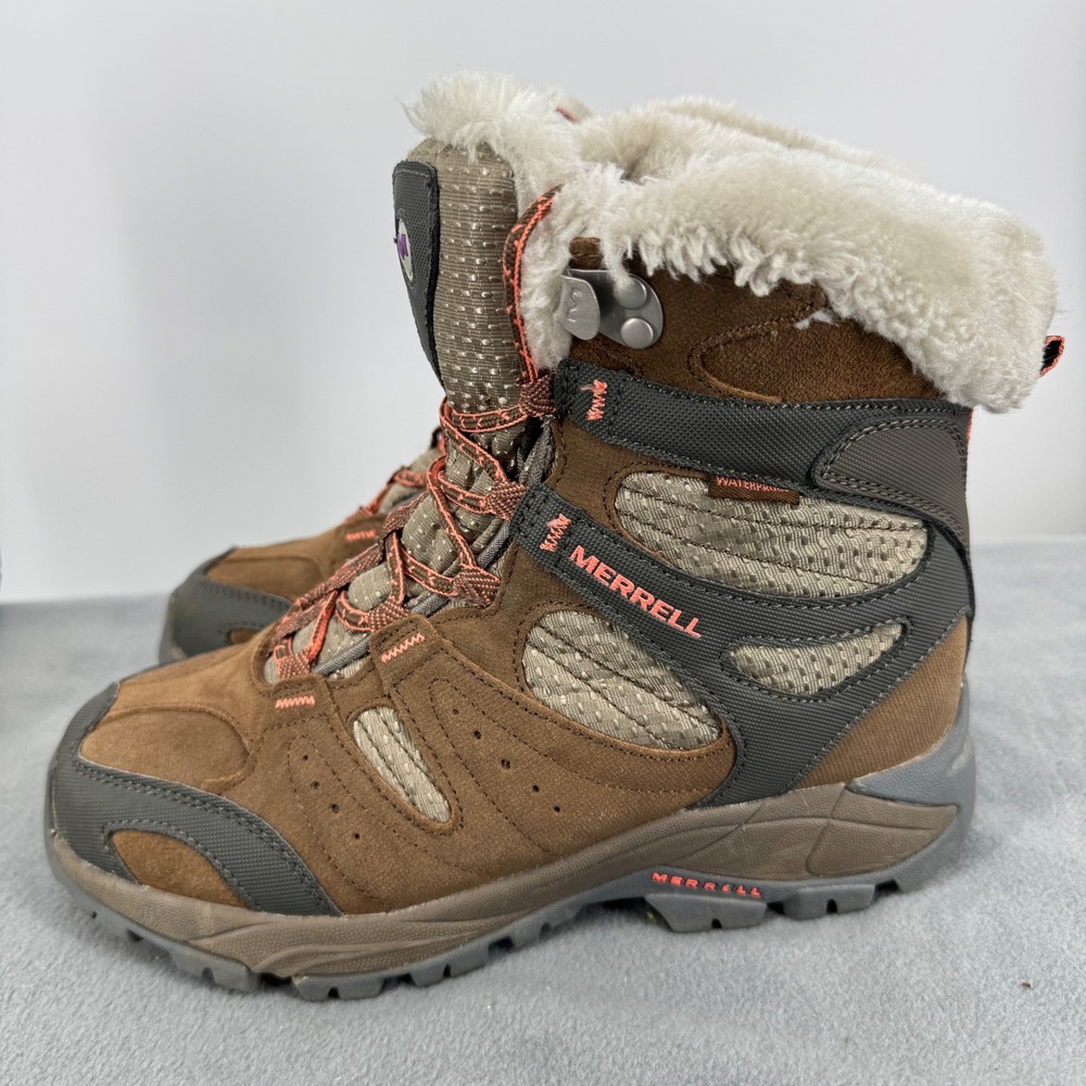 Merrell Polarand Rove Peak Womens 7 Waterproof Winter Boots J243929C